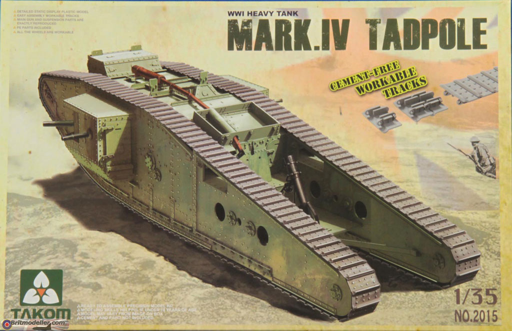 TAKOM MARK IV TADPOLE プラモデル 1/35 No.2015 WWI Heavy Tank MARK.IV Tadpole, Takom 2015 (2014)