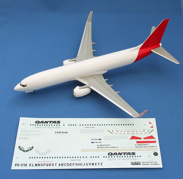 1:144 PAS-Decals #737800-06 decal for Revell Boeing 737-800 QANTAS Zvezda 