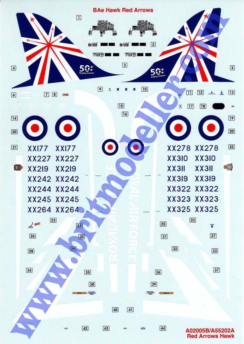 Red Arrows Aircraft Serial Numbers