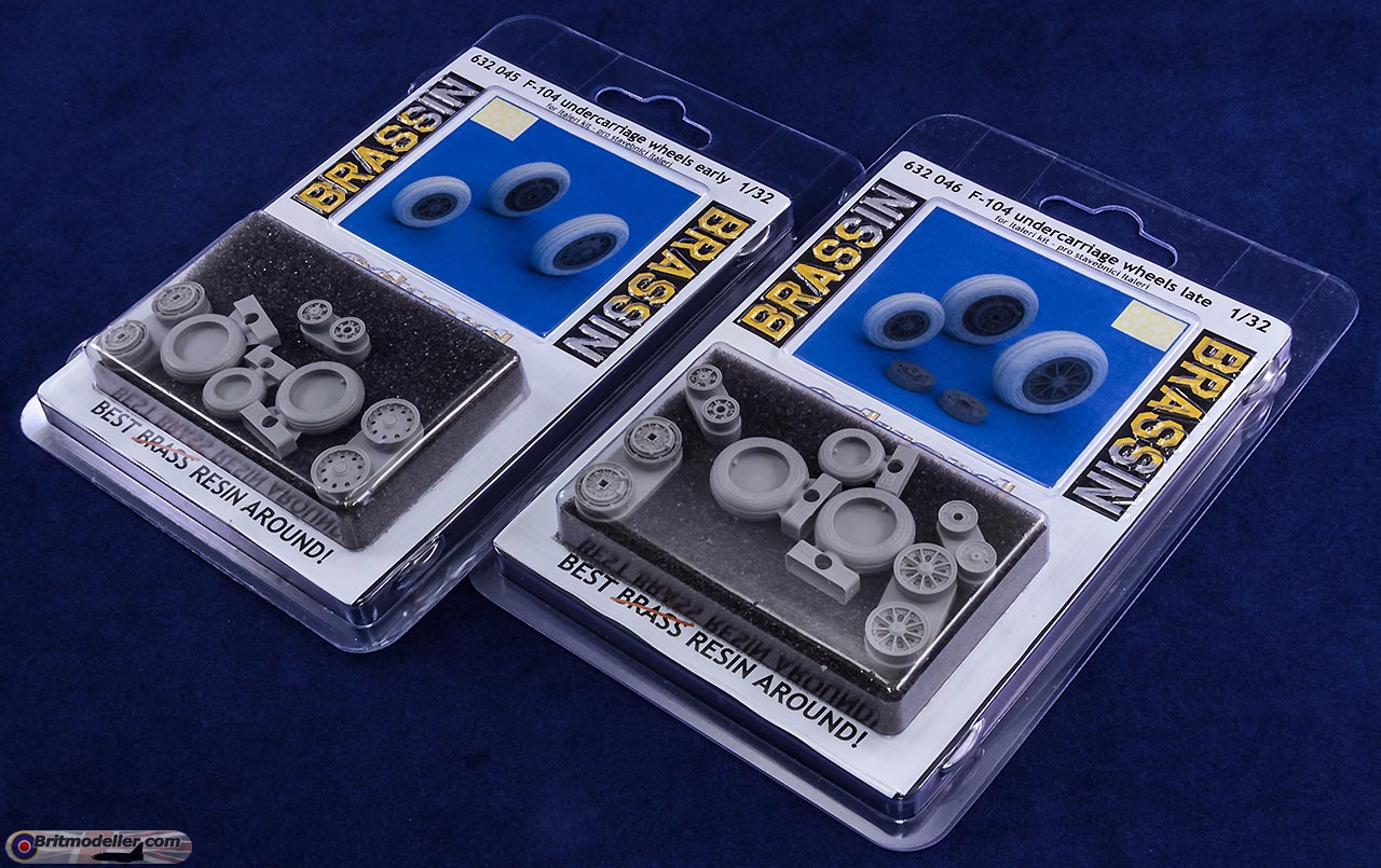 Eduard 1/32 Brassin F-104 undercarriage wheels early for Italeri - 632045 Eduard 1/32 Brassin F-104 undercarriage wheels early for Italeri - 632045