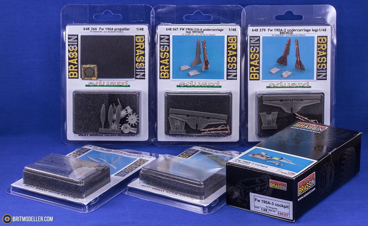 Eduard 1/48 Brassin Fw 190A-3/ A-4 undercarriage legs BRONZE - 648367 Eduard 1/48 Brassin Fw 190A-3/ A-4 undercarriage legs BRONZE - 648367