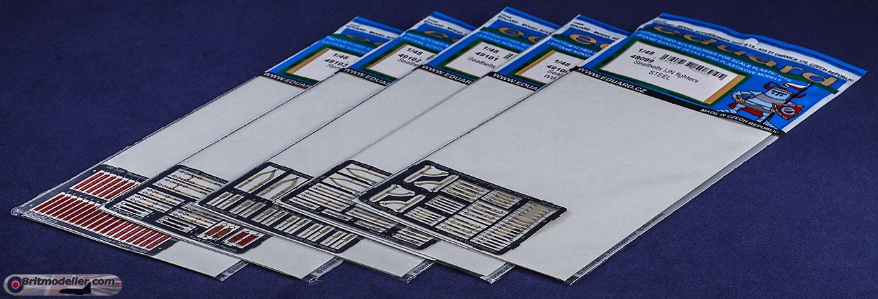 EDUARD 49105 WWII Italian Fighters Seatbelts STEEL in 1:48