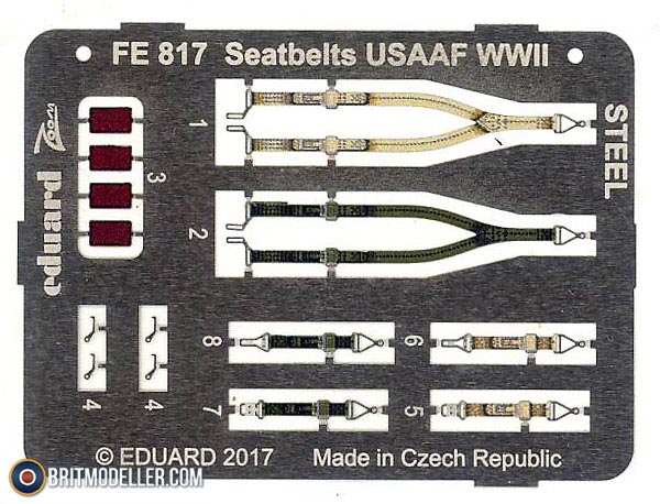 LionRoar PE Photo-Etched 1/48 WWII RAF Seat Belts LE48004