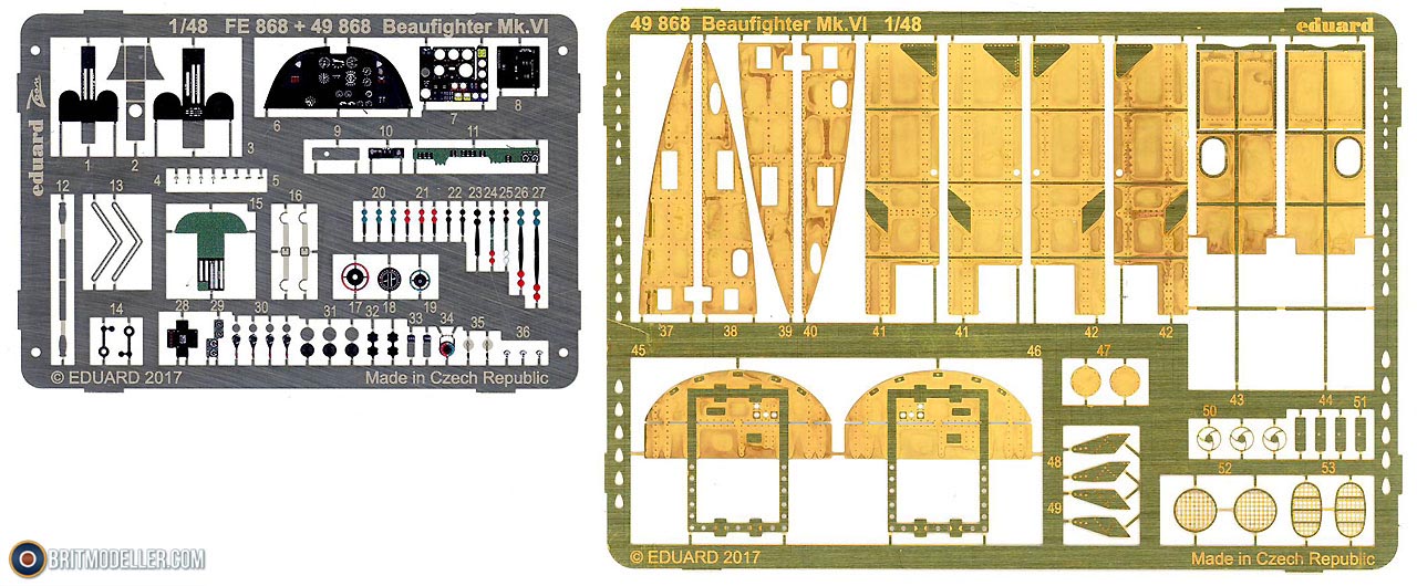 Eduard 1/48 PE Zoom Beaufighter Mk. VI landing flaps - 48938 Eduard 1/48 PE Zoom Beaufighter Mk. VI landing flaps - 48938