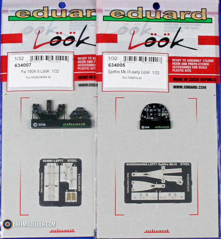 Eduard 1/32 Brassin LööK Fw-190A-5 inst. panel & steel seat belt 634007 Hasegawa
