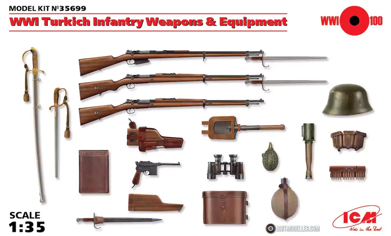 WWI Turkish Infantry Weapons & Equipment ICM 135 Figure Reviews