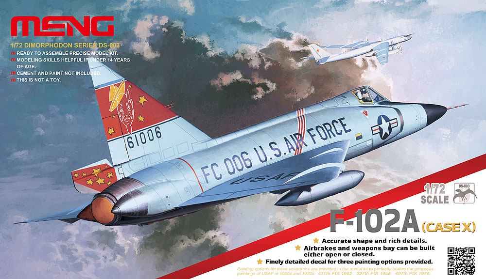 Convair F-102A (Case X) - 1:72 Meng Models - Kits