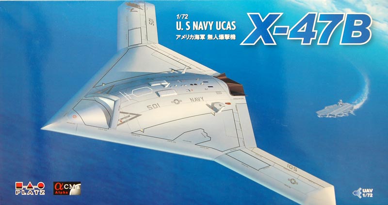 プラッツ 1/72 アメリカ海軍 無人爆撃機 X-47B プラモデル