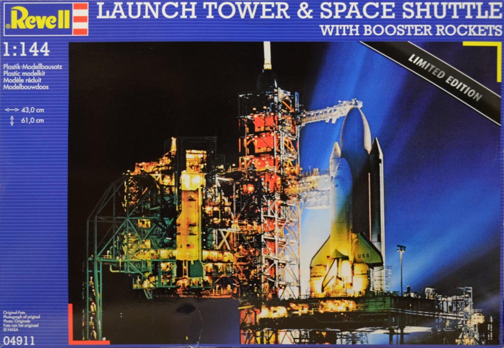 Launch Tower & Space Shuttle with booster rockets Revell 1144 Sci