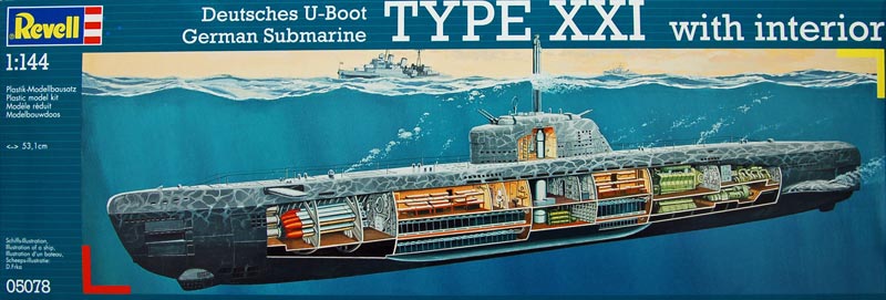 German Submarine Type Xxi With Interior Kits