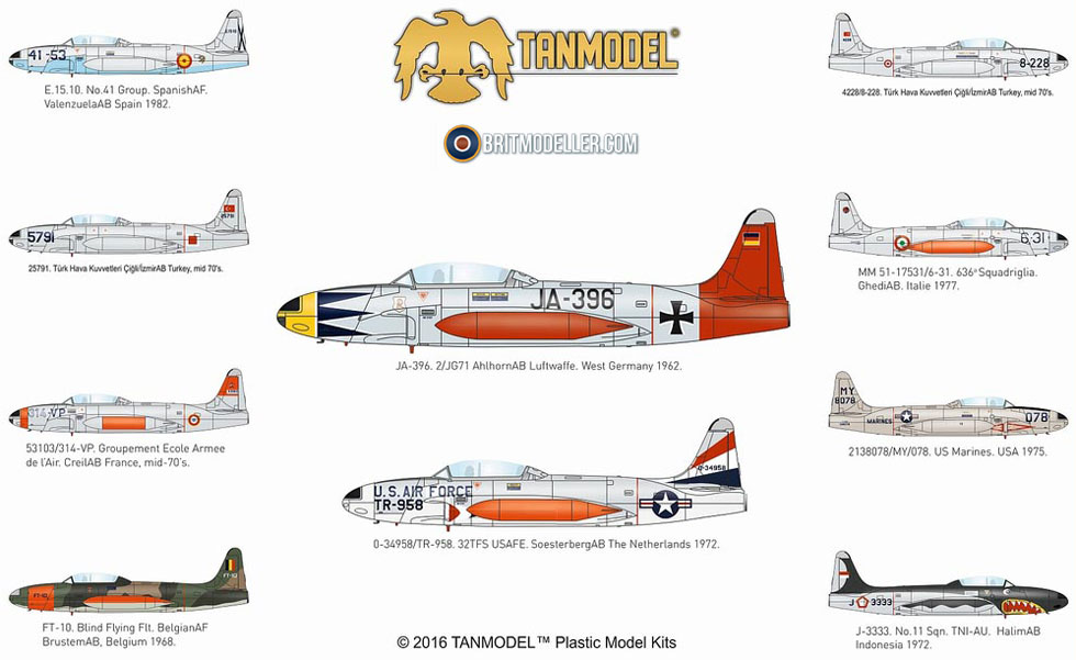 Lockheed T33 Shooting Star 1/72 TANMODEL Kits