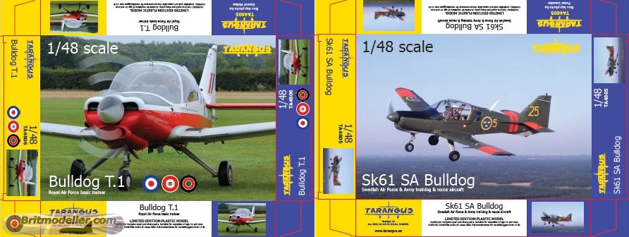 Bulldog T.1 & Sk.61 Bulldog (48005 & 48006) 1:48 - Kits