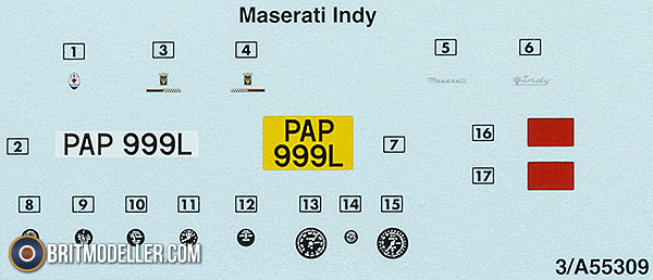 AIRFIX A55309 MASERATI Indy Auto Kit 1:32 Farben Klebebürsten