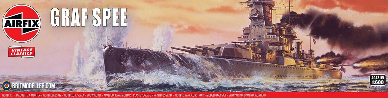 ADMIRAL GRAF SPEE KIT 1:600 Kit Navi Airfix Kit di Montaggio