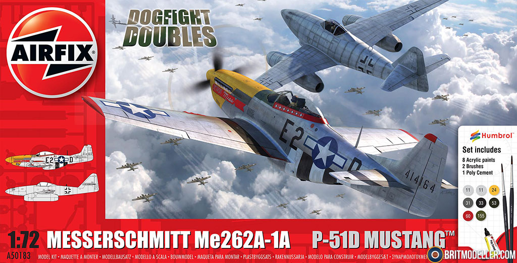 Me 262A-1A and P-51D Mustang Dogfight Double Gift Set 1:72