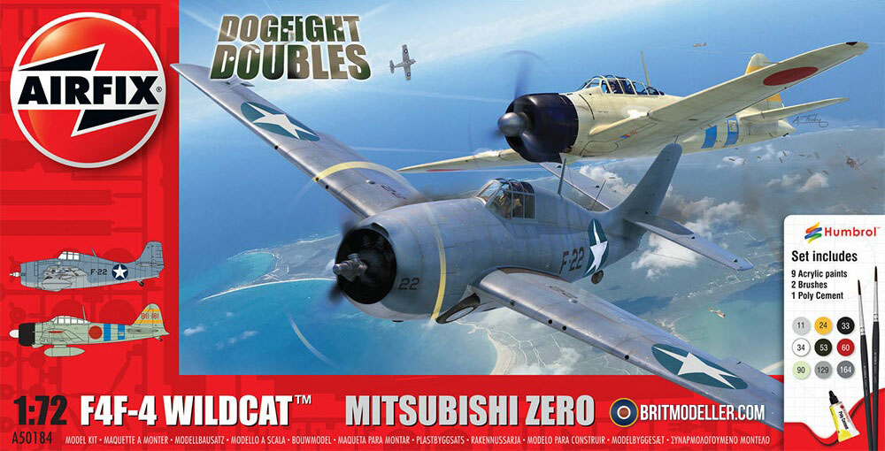F4F-4 Wildcat / Mitsubishi A6M2b Zero Dogfight Double Gift