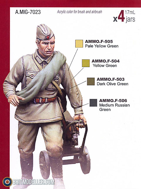 Details about   Mig Ammo #7023 Soviet Uniforms WWII Figures Set 4 Colors 