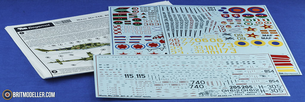 Mi-24 Hind Family (48-042 for Zvezda/Revell) - Decals