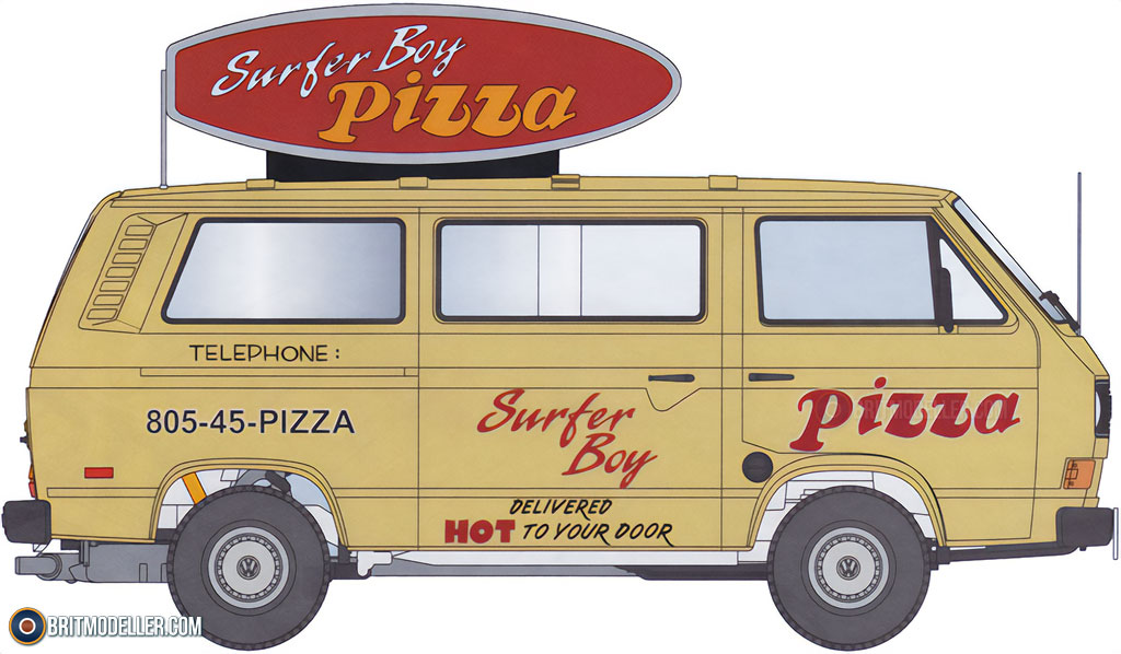 Revell 07725 - 1/25 „Stranger Things Argyle'S VWT3 Surfer Boy Pizza V - Neuf