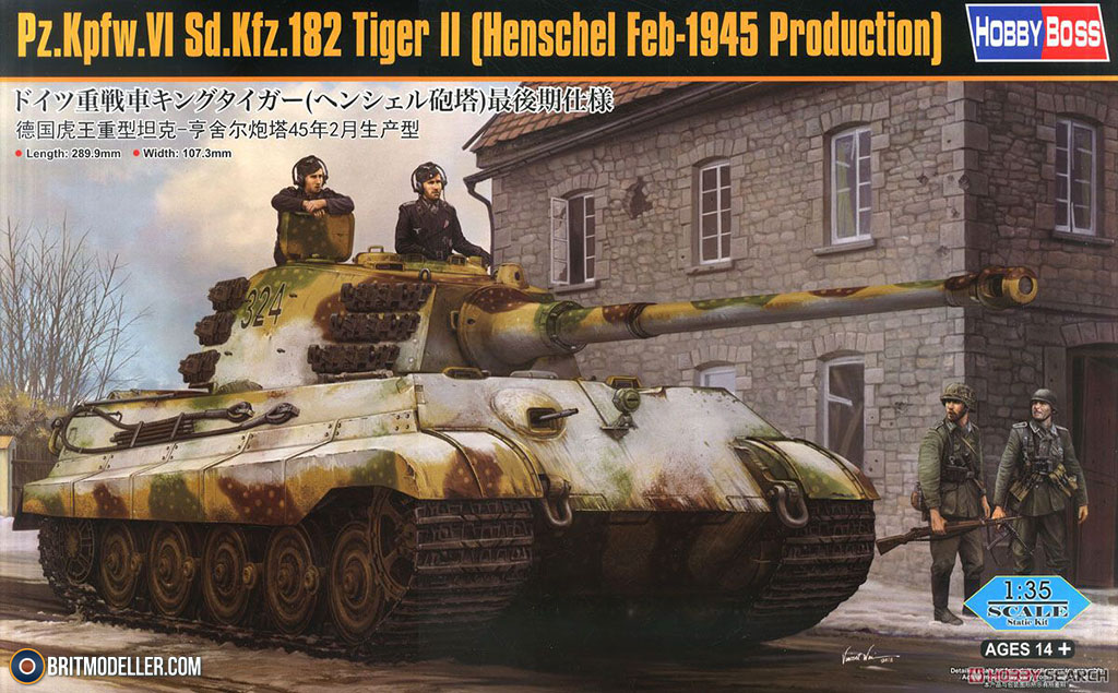 Hylde Bonus kam Pz.Kpfw.VI Sd.kfz.182 Tiger II (Henschel Feb 45 Production) (84532) - 1:35 Hobby  Boss via Creative Models - Kits - Britmodeller.com