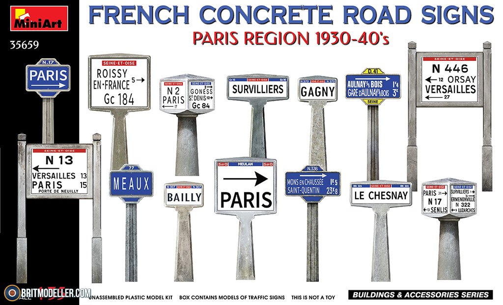 Diorama French Street Names, Numbers & Traffic Signs, WW2, 1/35 Scale –  Duplicata Productions
