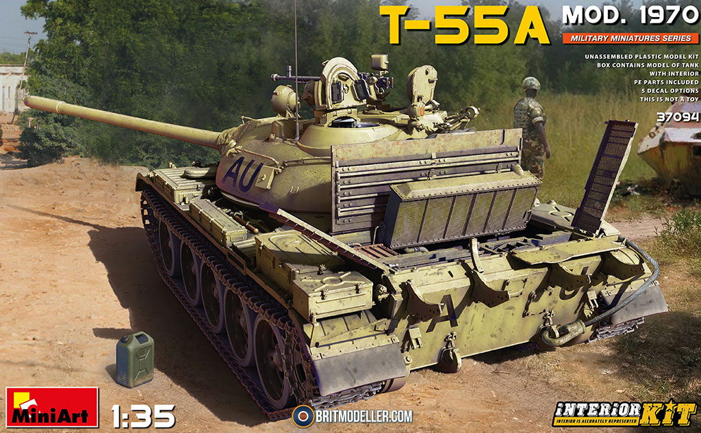 T55-A Mod.1981, MiniArt Full Interior Kit, 1/35. The build