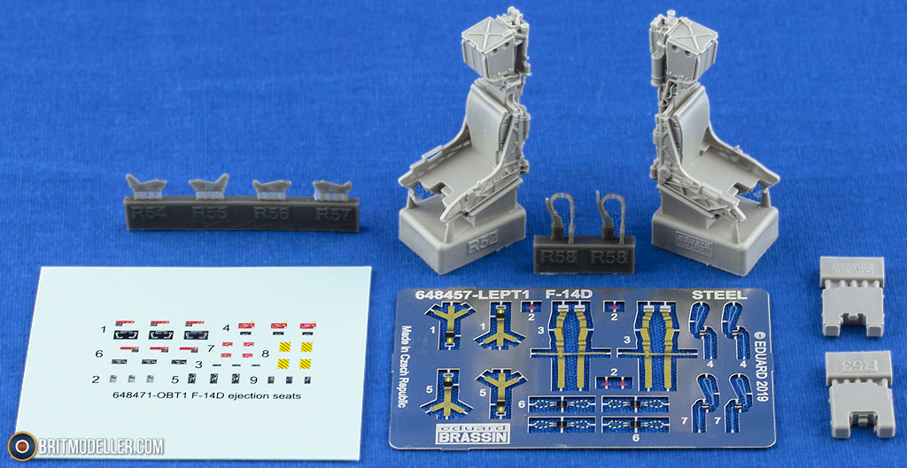 Eduard Brassin 1/48 F-14D Ejection Seats for Tamiya - 648471 Eduard Brassin 1/48 F-14D Ejection Seats for Tamiya - 648471