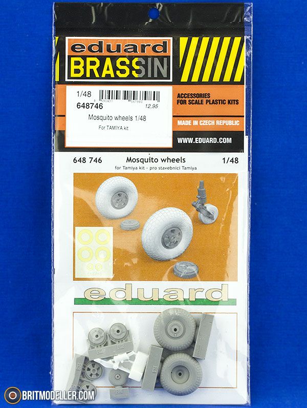 Eduard Brassin 1/48 scale Mosquito resin wheels for Tamiya - 648746 Eduard Brassin 1/48 scale Mosquito resin wheels for Tamiya - 648746
