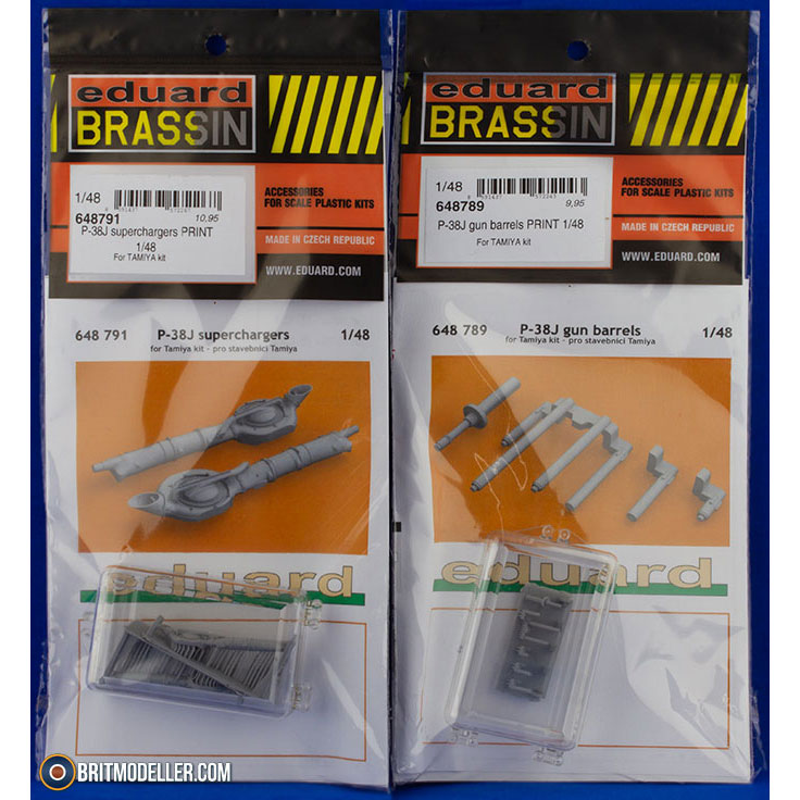 Eduard Brassin 1/48 scale P-38J superchargers for Tamiya - 648791 Eduard Brassin 1/48 scale P-38J superchargers for Tamiya - 648791