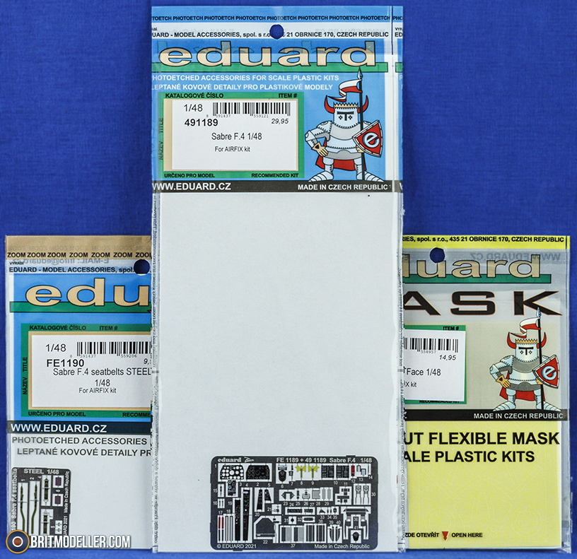 Eduard 1/48 scale paint masks Sabre F.4 for Airfix - EX783 Eduard 1/48 scale paint masks Sabre F.4 for Airfix - EX783