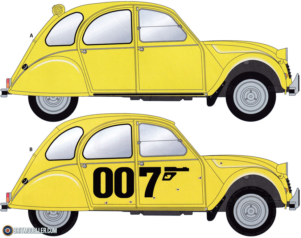 007：FOR YOUR EYES ONLY 1/43 CITROEN 2CV 恐ろしく ジオラマ