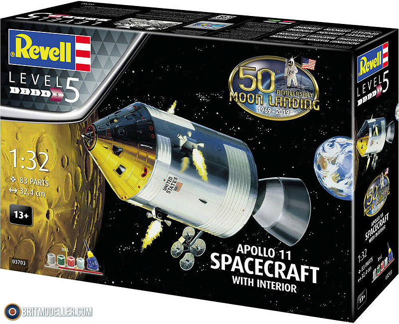 Apollo 11 Spacecraft With Interior 1 32 Sci Fi Real Space Reviews Britmodeller Com Apollo 11 Spacecraft With Interior 1 32 Sci Fi Real Space Reviews Britmodeller Com