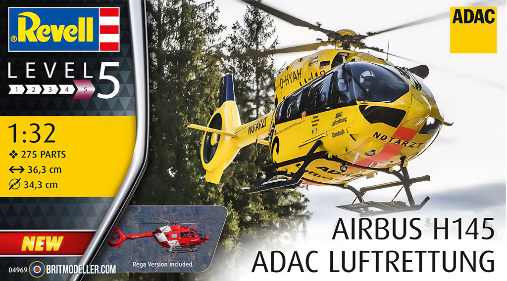 激レア　レベル　revell ヘリコプター　1/32 エアバス　H145 ポリス Amazon.com: Revell 04969 H145 ADAC/REGA 1:32 Scale Unbuilt