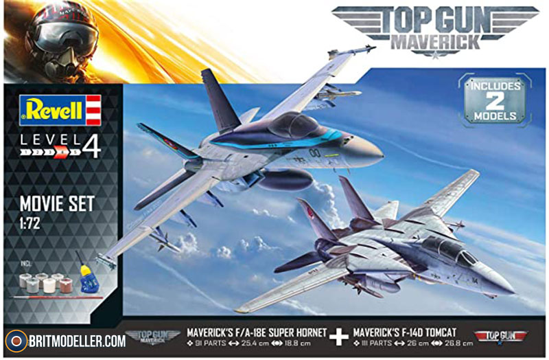 Top Gun Movie Set - Maverick's F-14A Tomcat & F/A-18 Hornet 1/72 