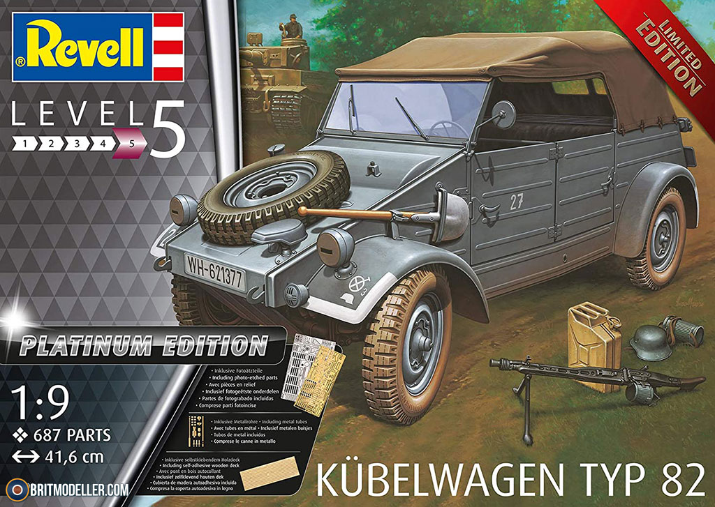 Amazon.com: Revell 03500 Kübelwagen Typ 82 Platinum Edition